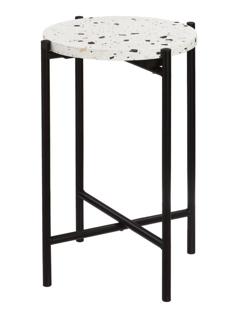 Skyline iron side table with top